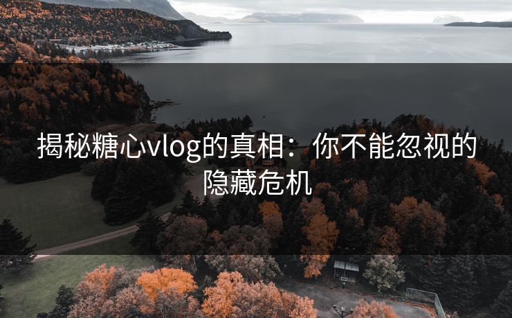 揭秘糖心vlog的真相：你不能忽视的隐藏危机