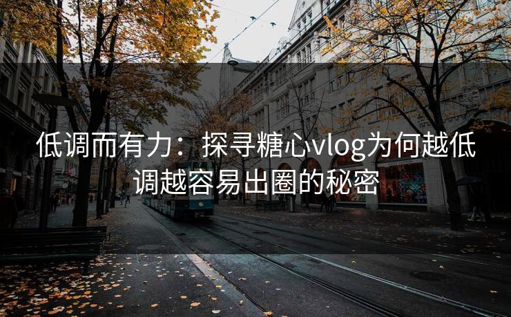 低调而有力：探寻糖心vlog为何越低调越容易出圈的秘密